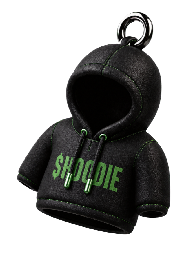 Black and green HOODIE keychain